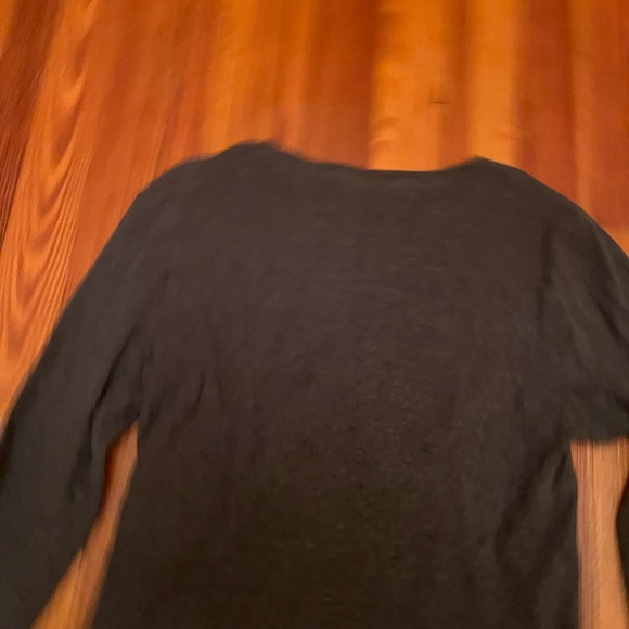 Ann Taylor Dark Grey Long Sleeve Shirt - Picture 2 of 4